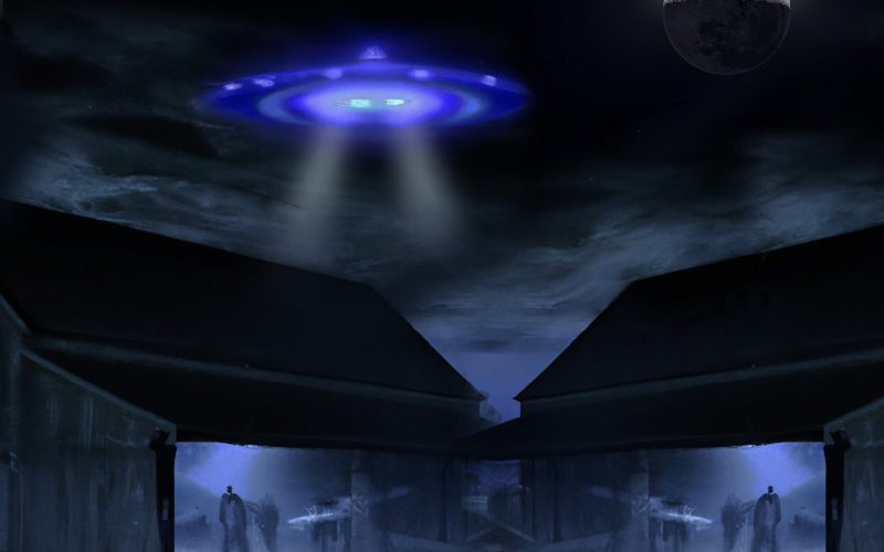 Zombie Invaders, a UFO over the barn